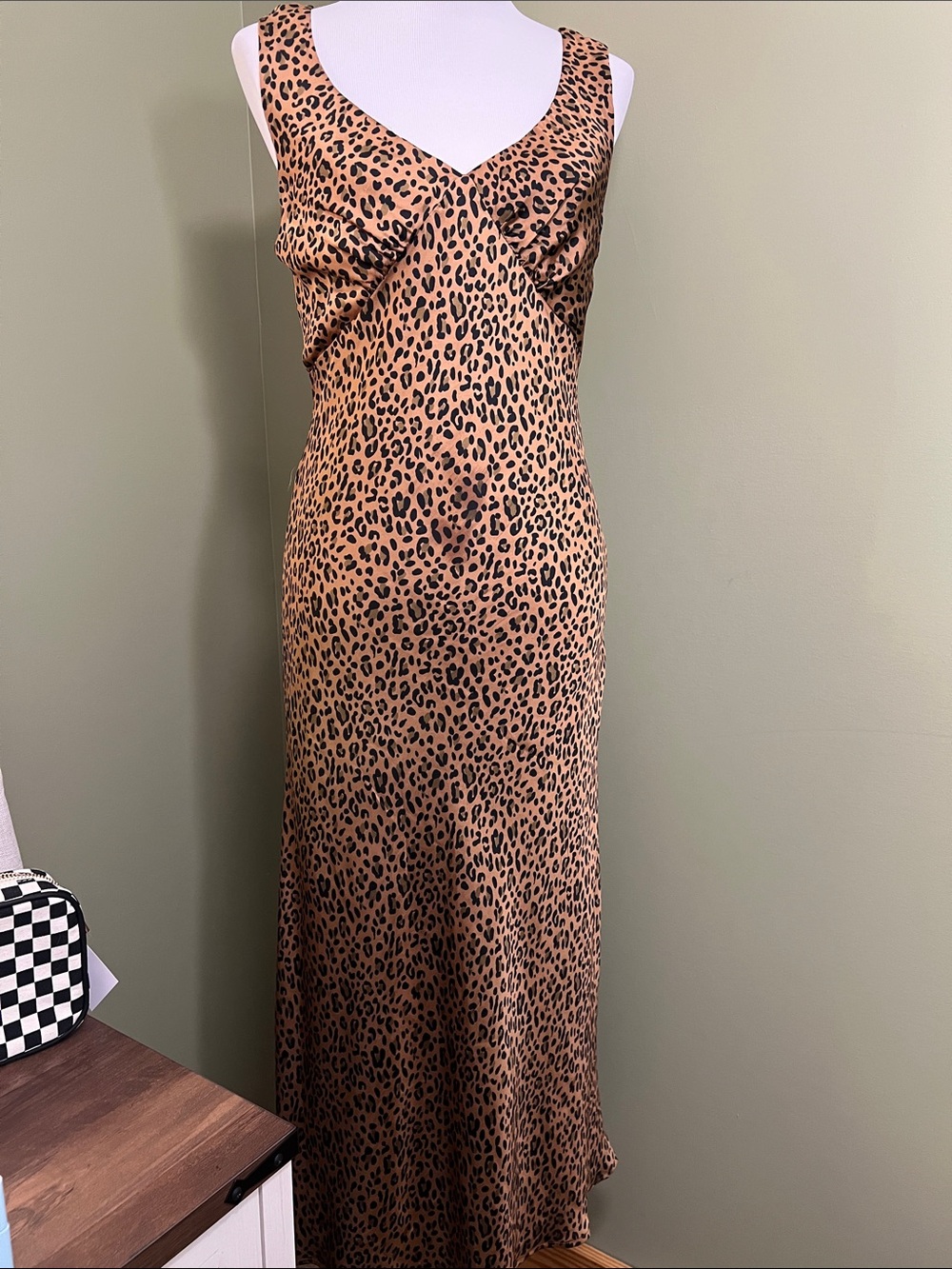 American Eagle Outfitters Leopard Print Maxi Dress - Brown/Black